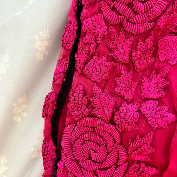 Fuchsia Maxi Embroidered Dress - Picture 7 of 10